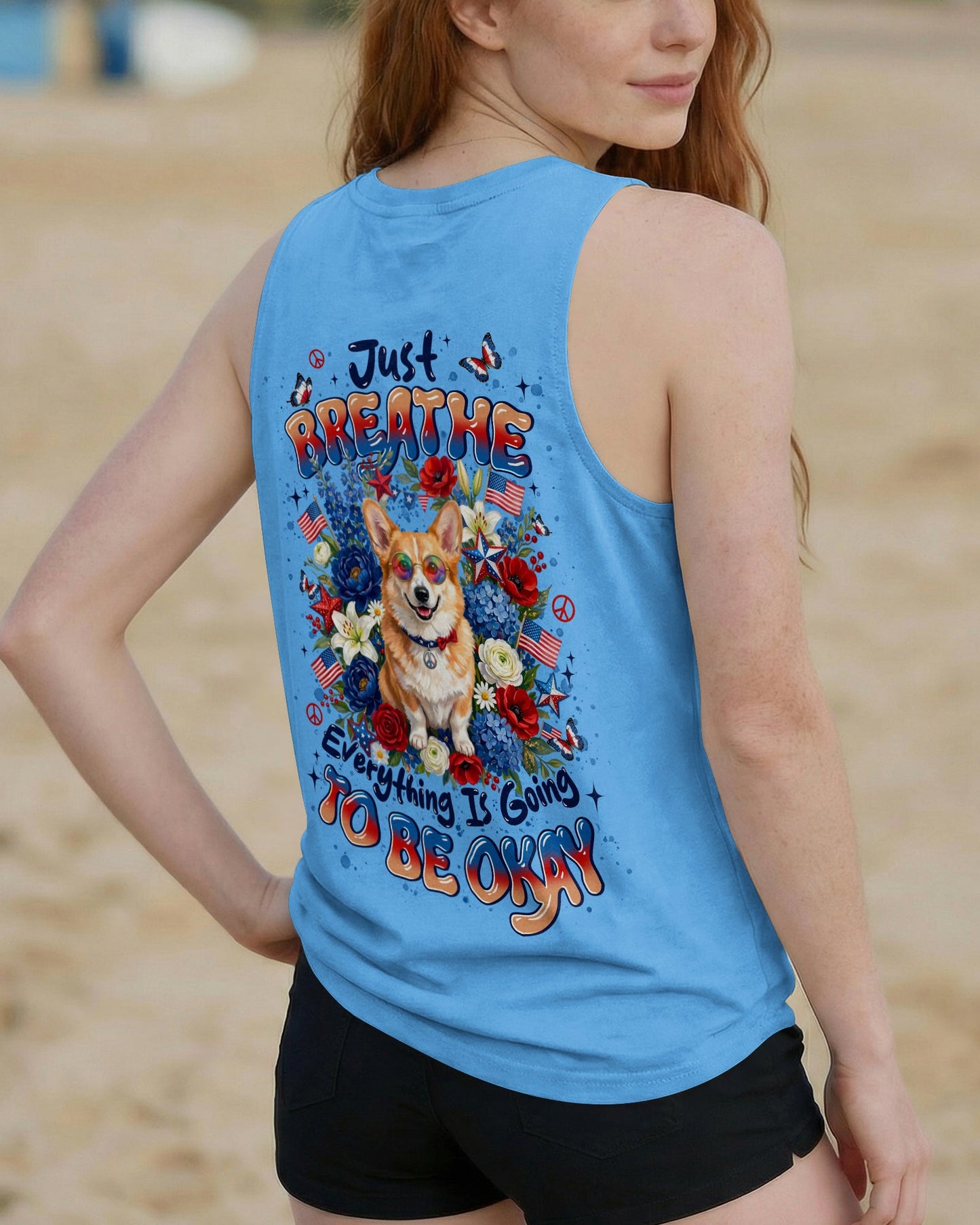 JUST BREATHE CORGI DOG ALL OVER PRINT - TYLN1405262