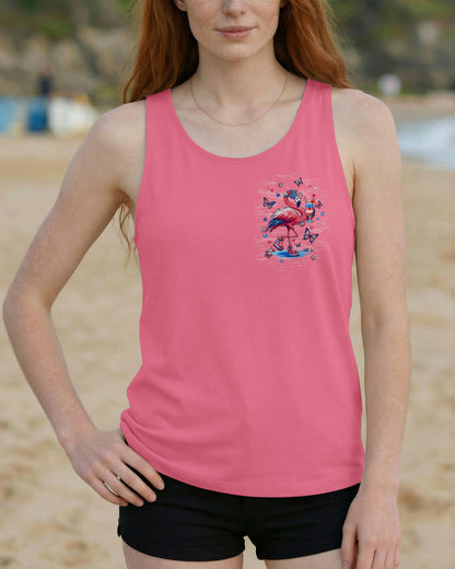 PRETTY IN PINK FLAMINGO STARS AND STRIPES ALL OVER PRINT - TLNT0104262
