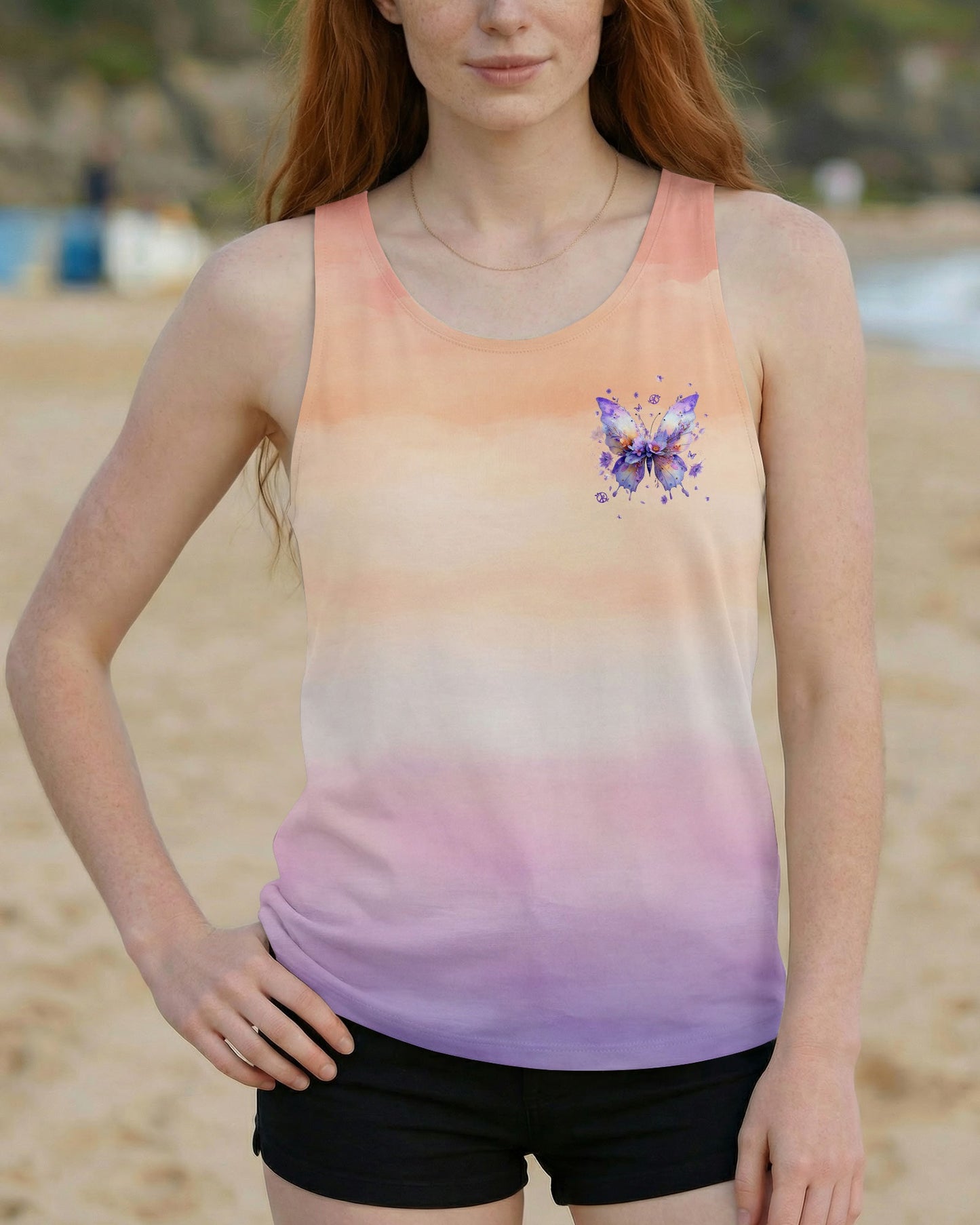 JUST BREATHE BUTTERFLY FLORAL  ALL OVER PRINT - TLHG0204261