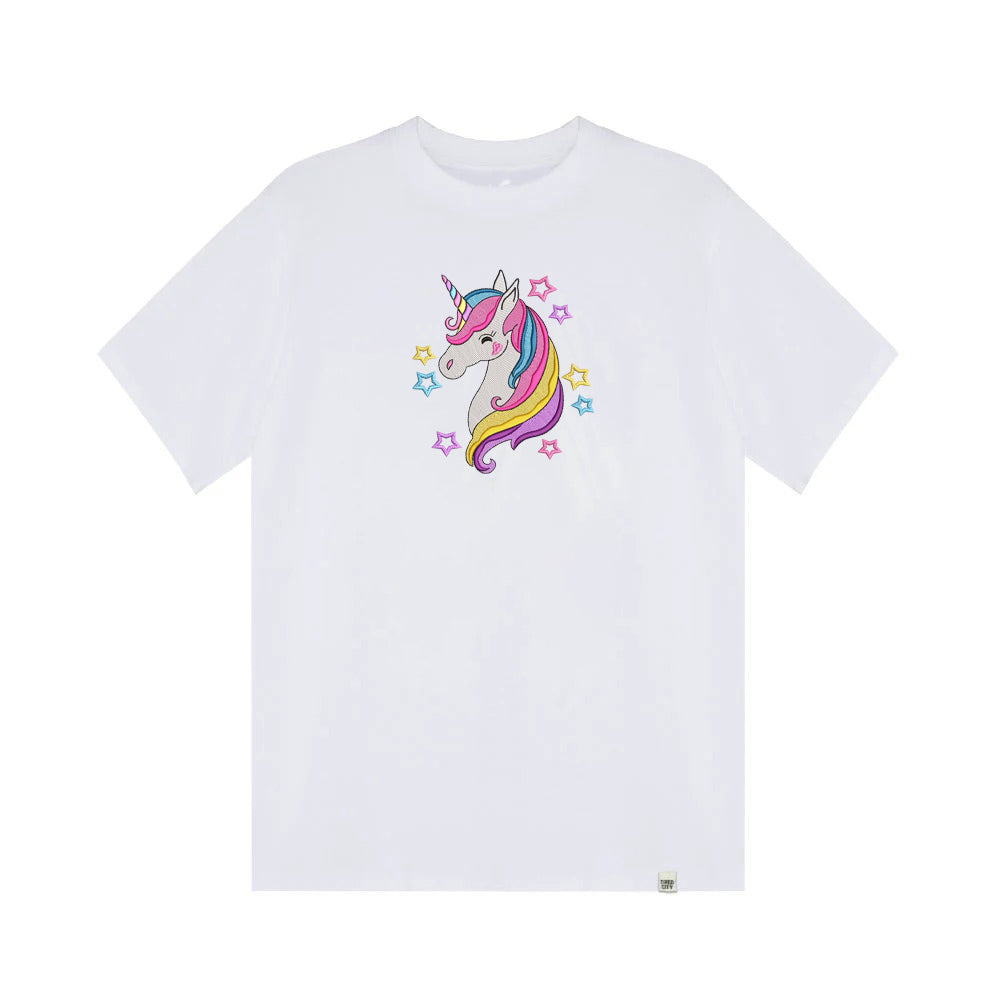 Embroidery Unicorn Rainbow with Stars