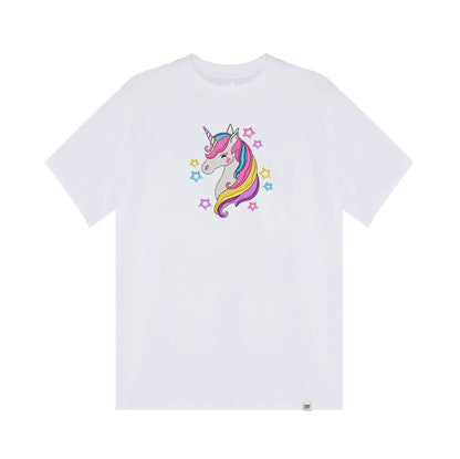 Embroidery Unicorn Rainbow with Stars