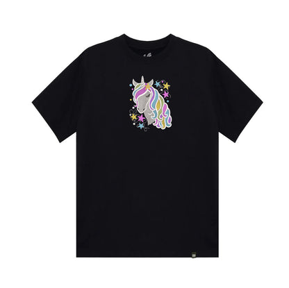 Embroidery Unicorn with Coloured Mane and Stars