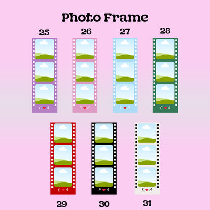 Personalized Photo Strip Christmas Keychain Ornament