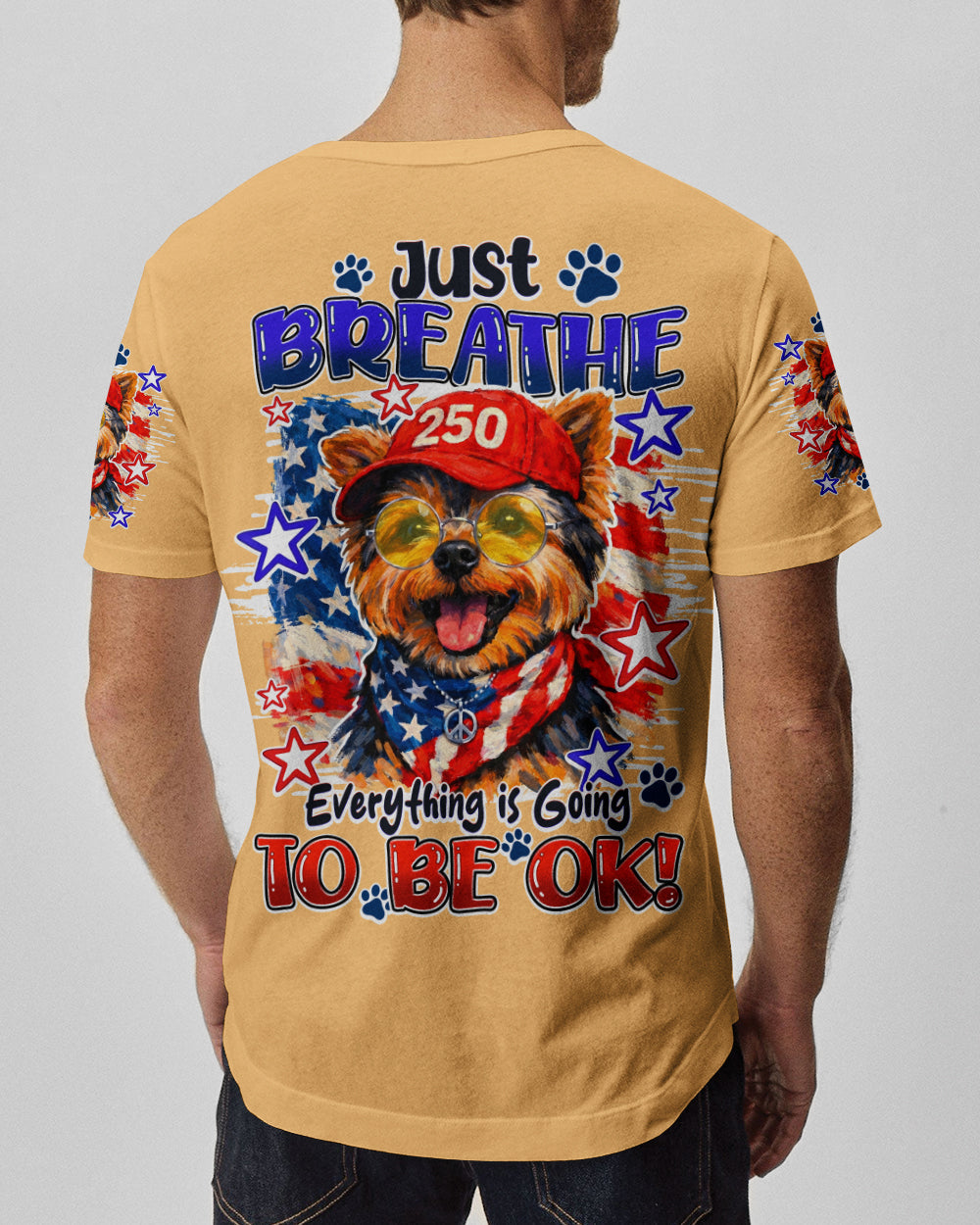 JUST BREATHE YORKSHIRE TERRIER DOG ALL OVER PRINT - TY1405262