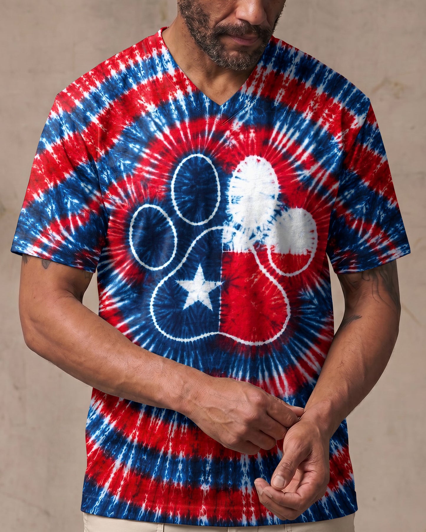 PAW PRINT TEXAS MAP SWIRL ALL OVER PRINT - TLNT1206262