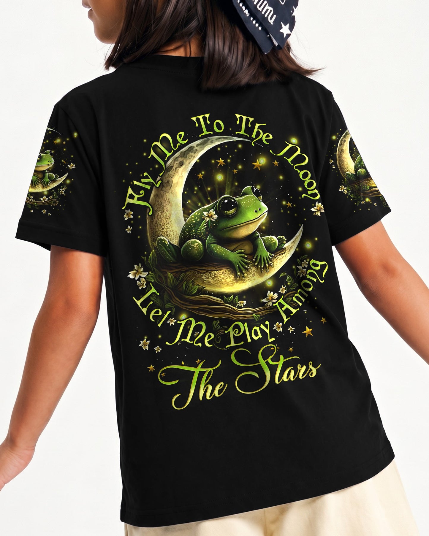 FLY ME TO THE MOON FROG KIDS ALL OVER PRINT - YHDU1812233