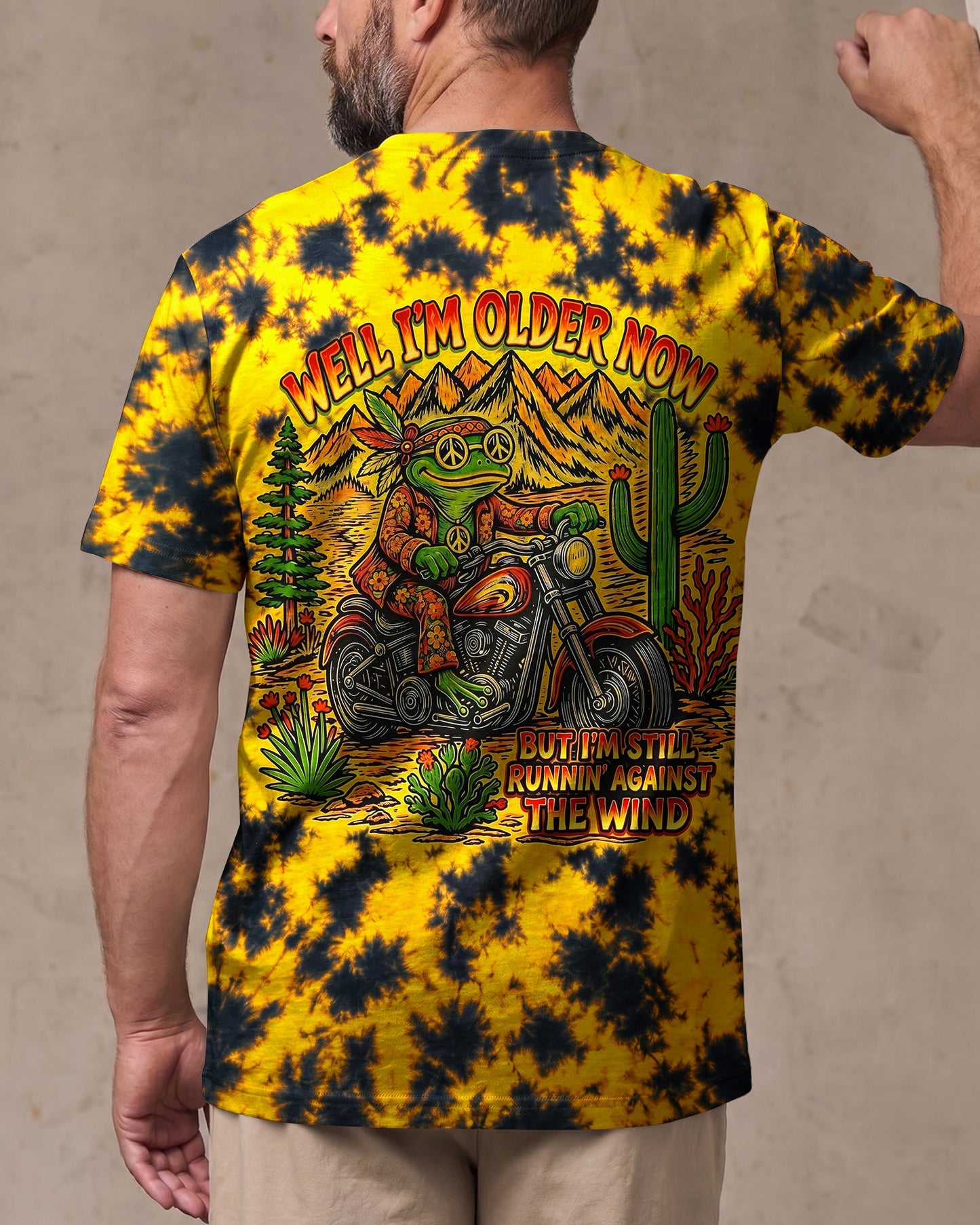WELL I'M OLDER NOW HIPPIE FROG ALL OVER PRINT - RI2606261