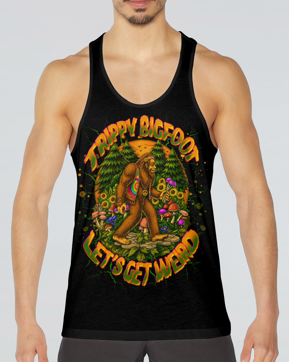 TRIPPY BIGFOOT LET'S GET WEIRD BIGFOOT ALL OVER PRINT - TLNT2805262