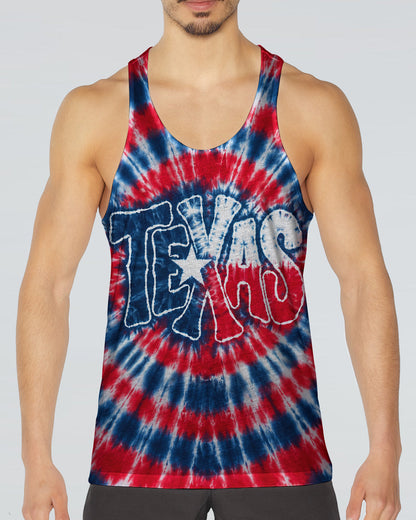 TEXAS RED WHITE & BLUE SWIRL ALL OVER PRINT   - TLHN1206263