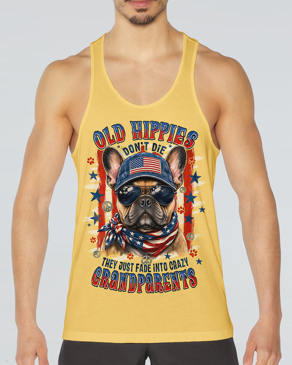 OLD HIPPIES FRENCH BULLDOG ALL OVER PRINT - TYPQ2705263