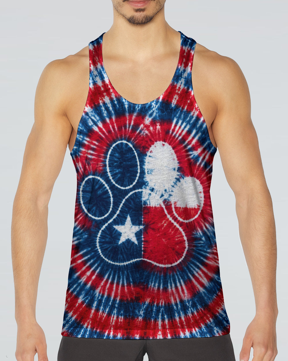 PAW PRINT TEXAS MAP SWIRL ALL OVER PRINT - TLNT1206262
