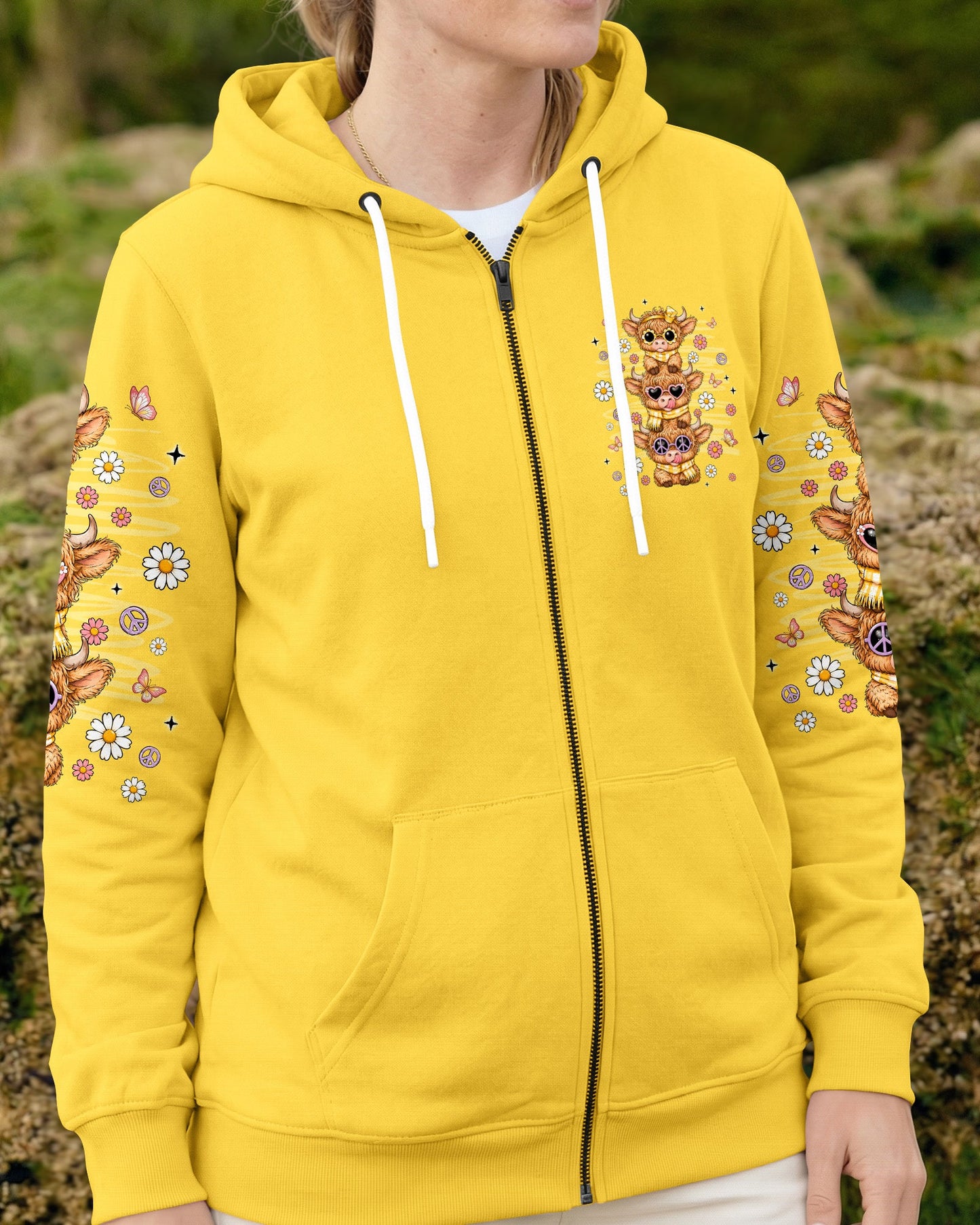 GOOD TIMES CRAZY FRIENDS HIGHLAND COW ALL OVER PRINT - TLNT0707261