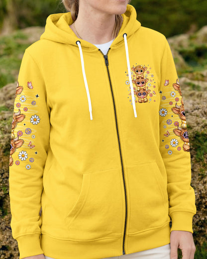 GOOD TIMES CRAZY FRIENDS HIGHLAND COW ALL OVER PRINT - TLNT0707261