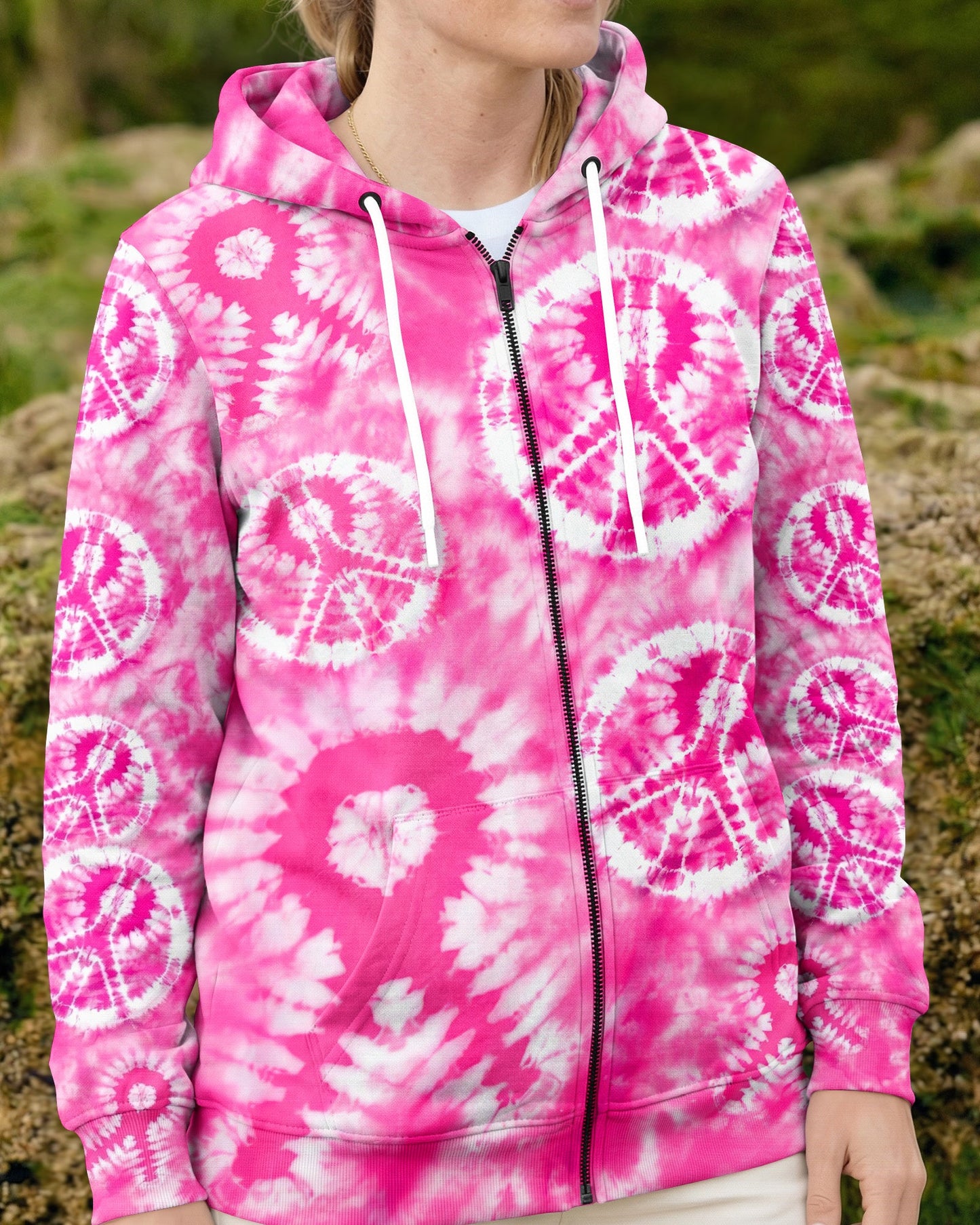 PINK PEACE SWIRL ALL OVER PRINT - RI1006261