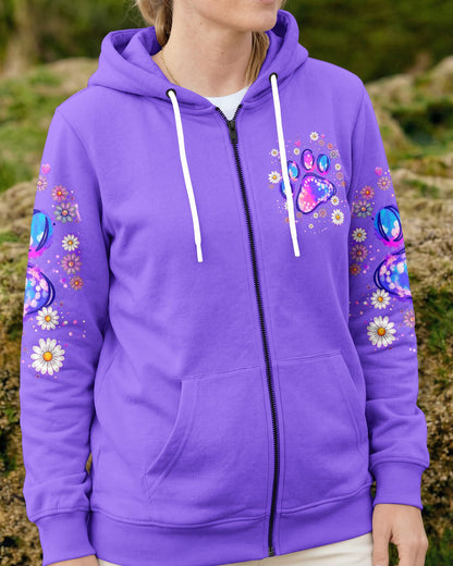 JUST A GIRL WHO LOVES HER DOG PAW ALL OVER PRINT  - TLNT0405264