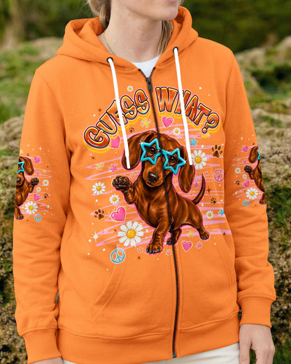 GUESS WHAT DACHSHUND DOG FUNNY ALL OVER PRINT - TLHG2505261