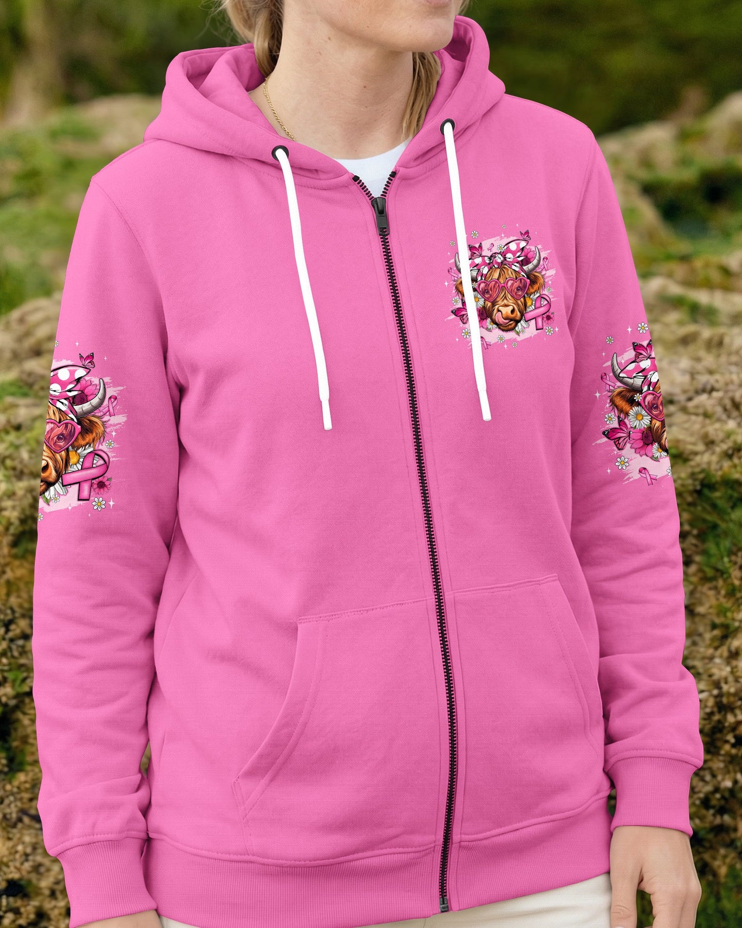 SAVE THE UDDERS HIGHLAND COW BREAST CANCER AWARENESS ALL OVER PRINT - TYQY1507262