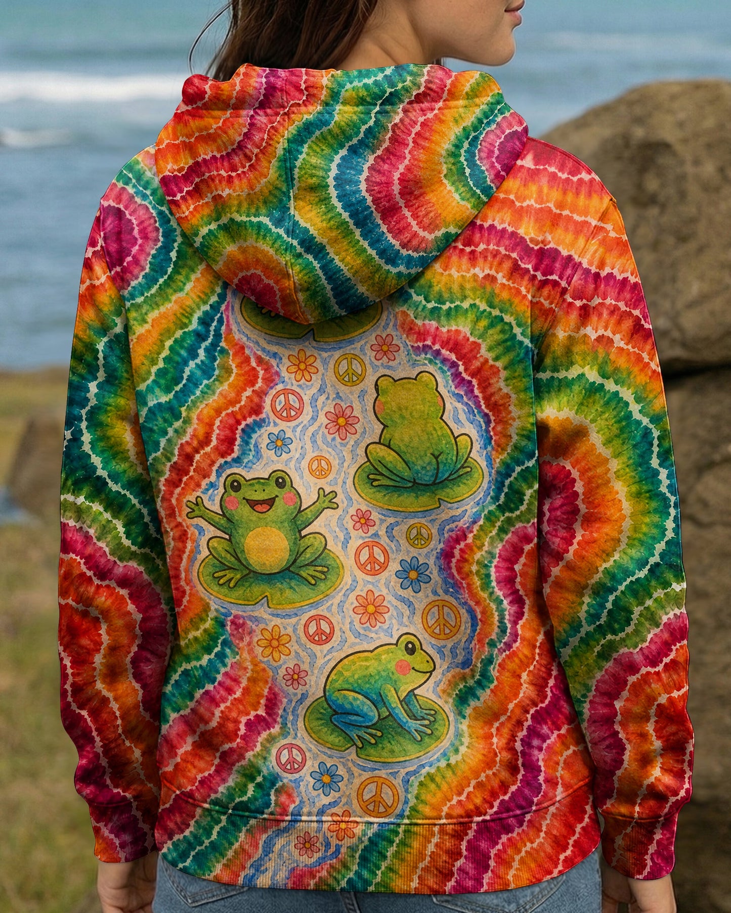 PEACEFUL FROG RAINBOW RIVER ALL OVER PRINT - KMTM1806262