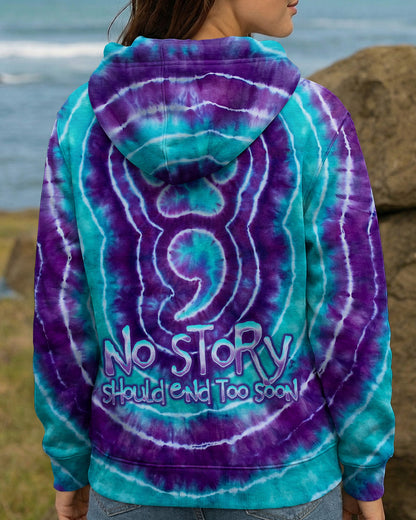 NO STORY SHOULD END TOO SOON PAW PRINT  SUICIDE PREVENTION ALL OVER PRINT  - TLNO3006263