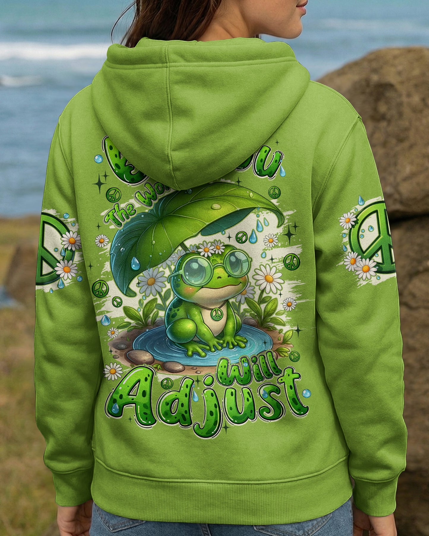 BE YOU THE WORLD WILL ADJUST FROG ALL OVER PRINT - TYQY2605262