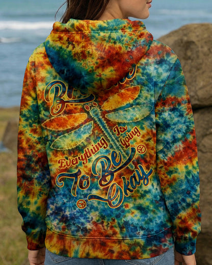 JUST BREATHE DRAGONFLY SWIRL  ALL OVER PRINT  - TLTW1704261