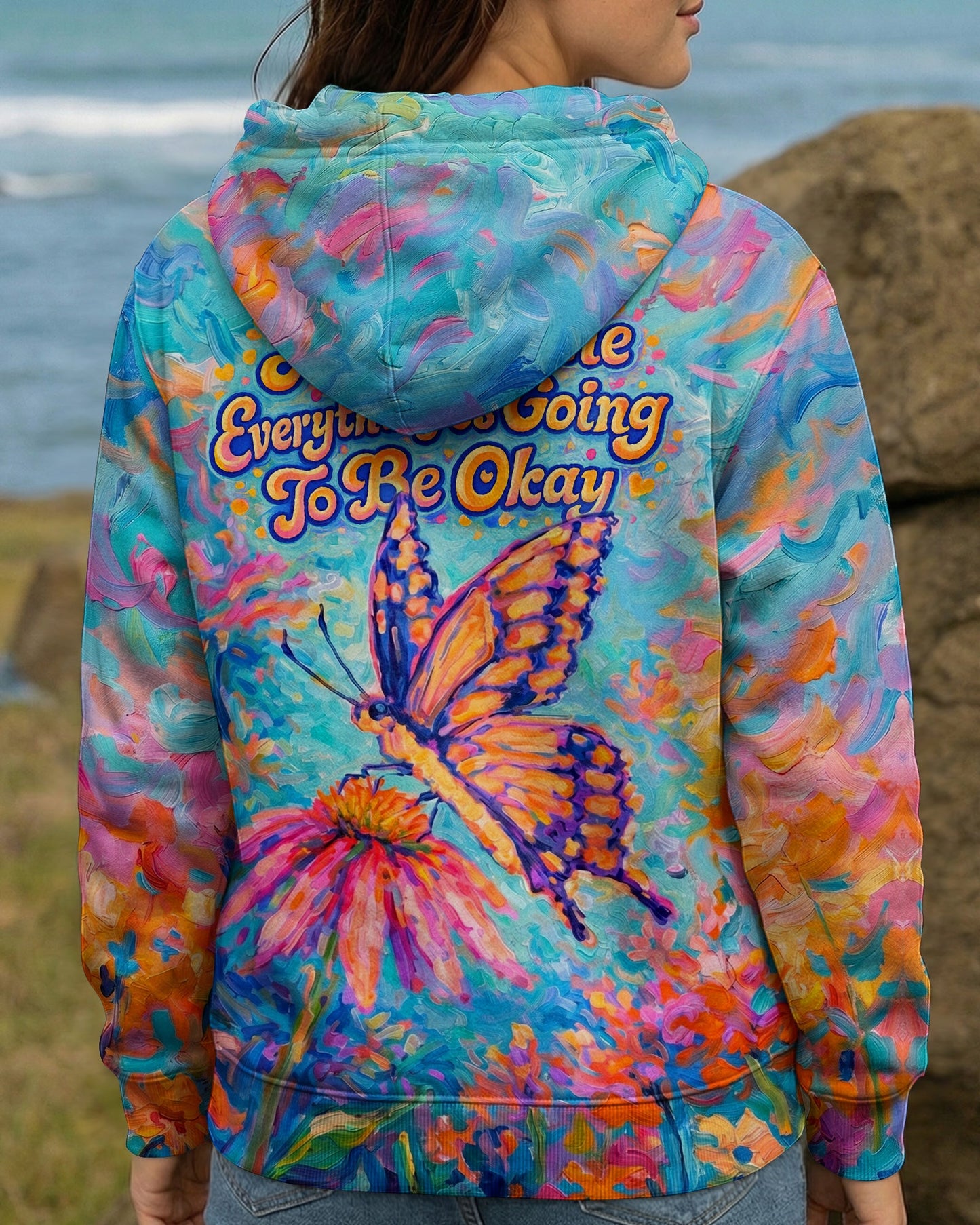 JUST BREATHE BUTTERFLY ALL OVER PRINT  - TLNO1404261