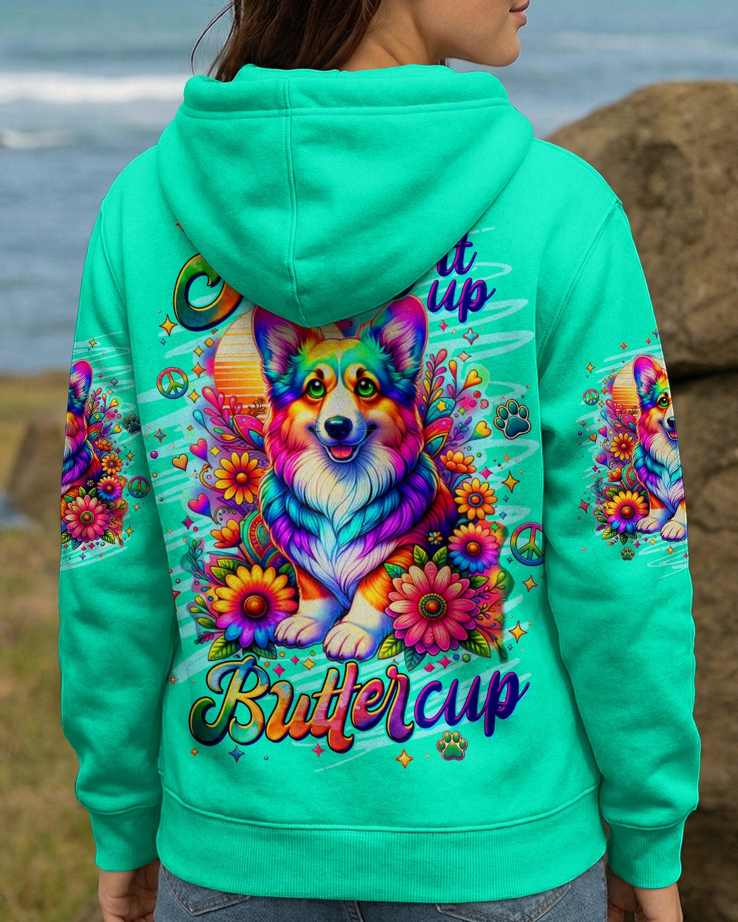 SUCK IT UP BUTTERCUP CORGI DOG ALL OVER PRINT - TLTW0906262