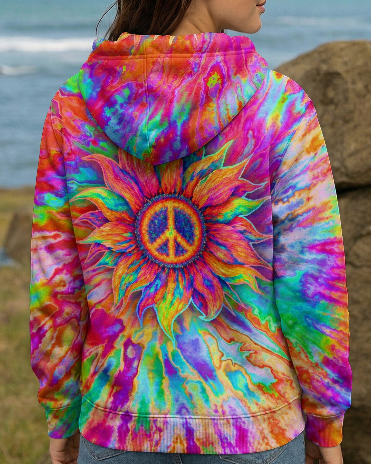 SUNFLOWER LIQUID ART  ALL OVER PRINT - TLTW0907261