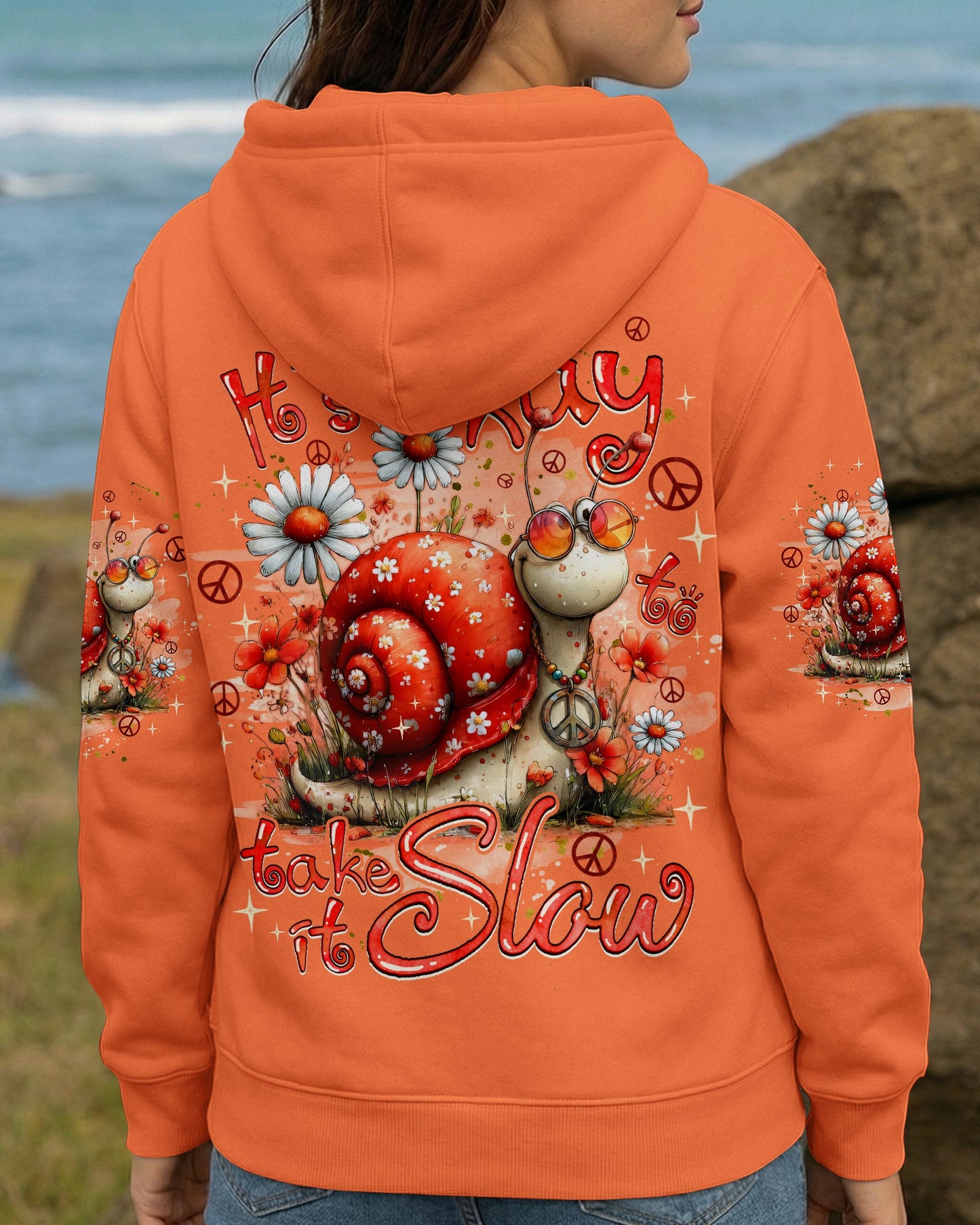 IT'S OKAY TO TAKE IT SLOW SNAIL ALL OVER PRINT - TYQY2506261