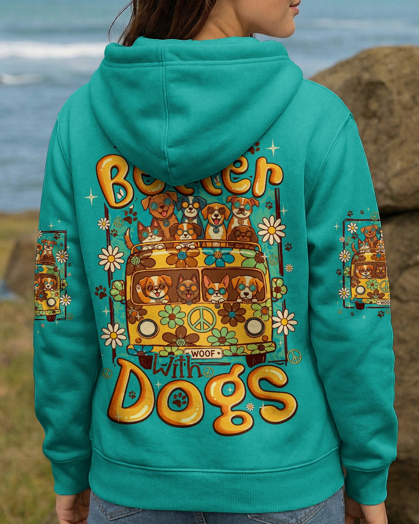 LIFE IS BETTER WITH DOGS ALL OVER PRINT - TYQY0807263