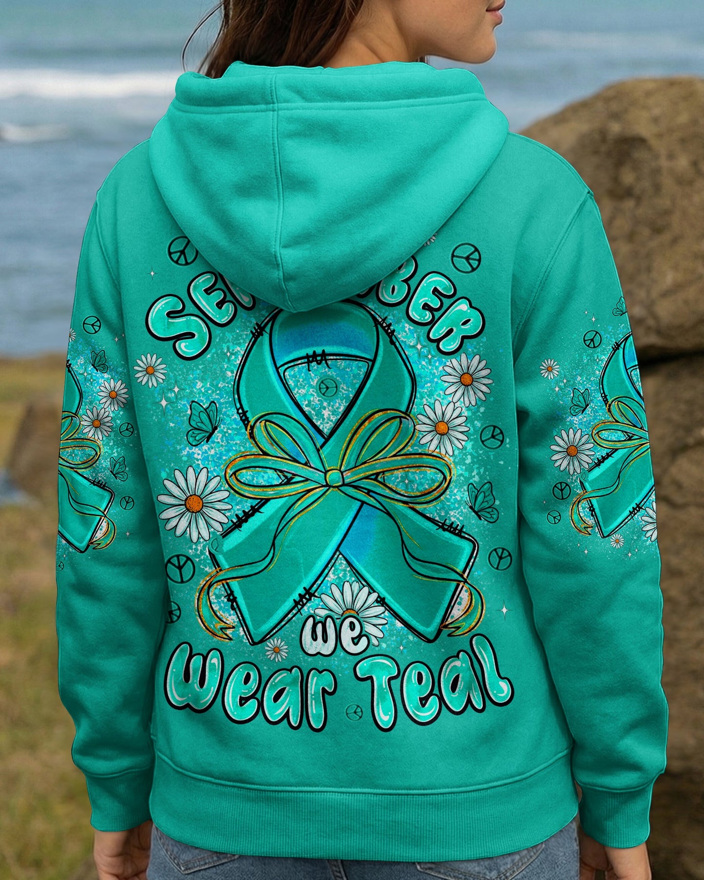 IN SEPTEMBER WE WEAR TEAL OVARIAN CANCER AWARENESS ALL OVER PRINT - TYPQ1507261