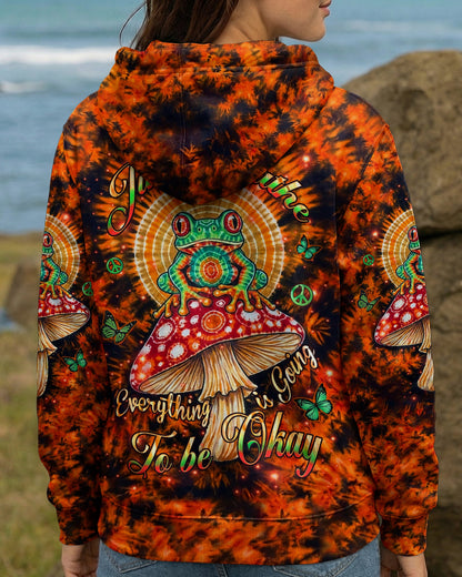 JUST BREATHE FROG SWIRL ALL OVER PRINT  - TLHN2404261