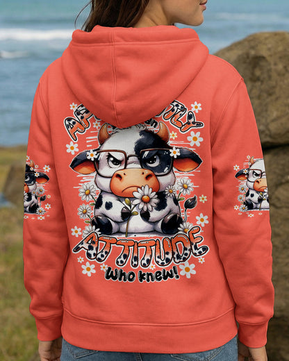 APPARENTLY I HAVE AN ATTITUDE WHO KNEW COW ALL OVER PRINT - TY0206261