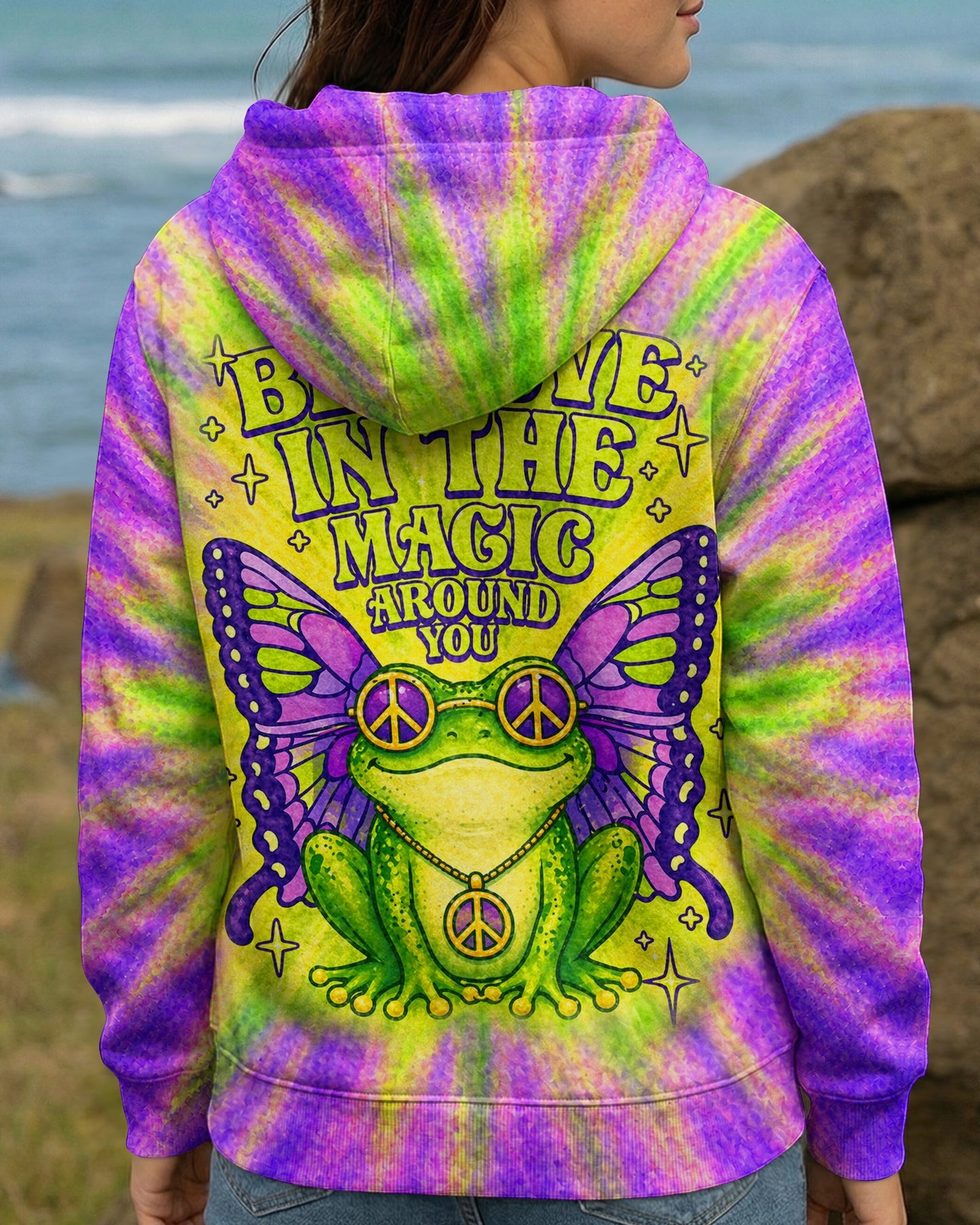 BELIEVE IN THE MAGIC AROUND YOU FROG ALL OVER PRINT - TLHN2804261