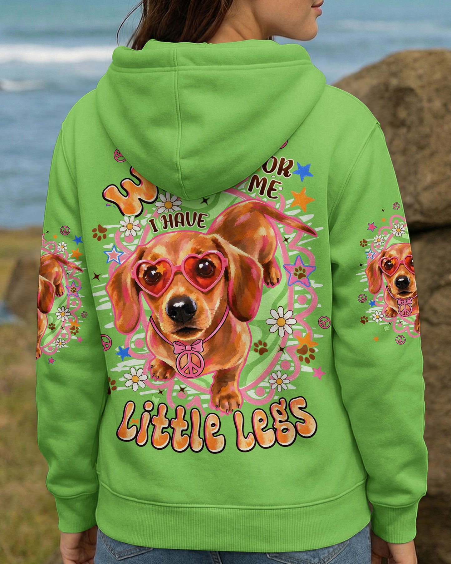 WAIT FOR ME I HAVE LITTLE LEGS DACHSHUND DOG ALL OVER PRINT - TYPQ2605262