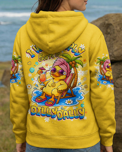 I WAS SIMPLY BORN TO DILLY DALLY DUCK ALL OVER PRINT - TLHG2005263