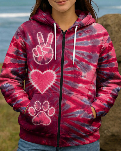PEACE HAND LOVE PAW PRINT ALL OVER PRINT - TLHN1604262