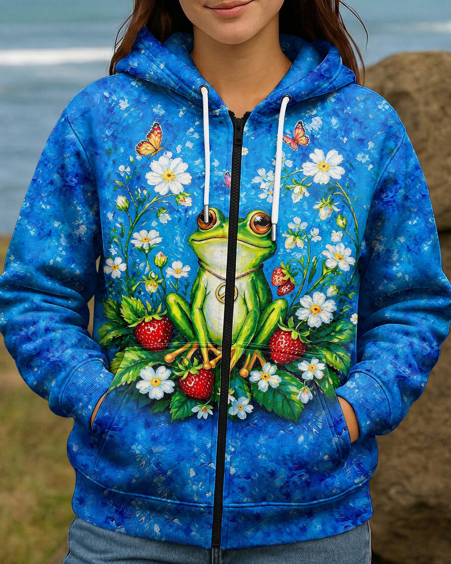 BE YOU THE WORLD WILL ADJUST FROG ALL OVER PRINT - TLHG0805264