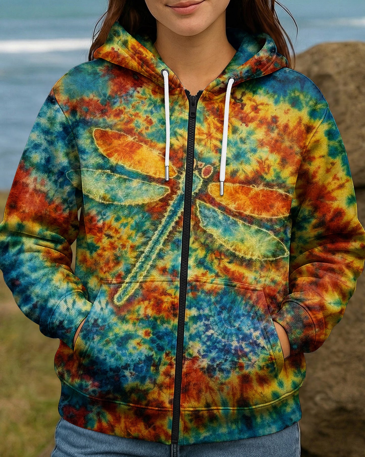 JUST BREATHE DRAGONFLY SWIRL  ALL OVER PRINT  - TLTW1704261