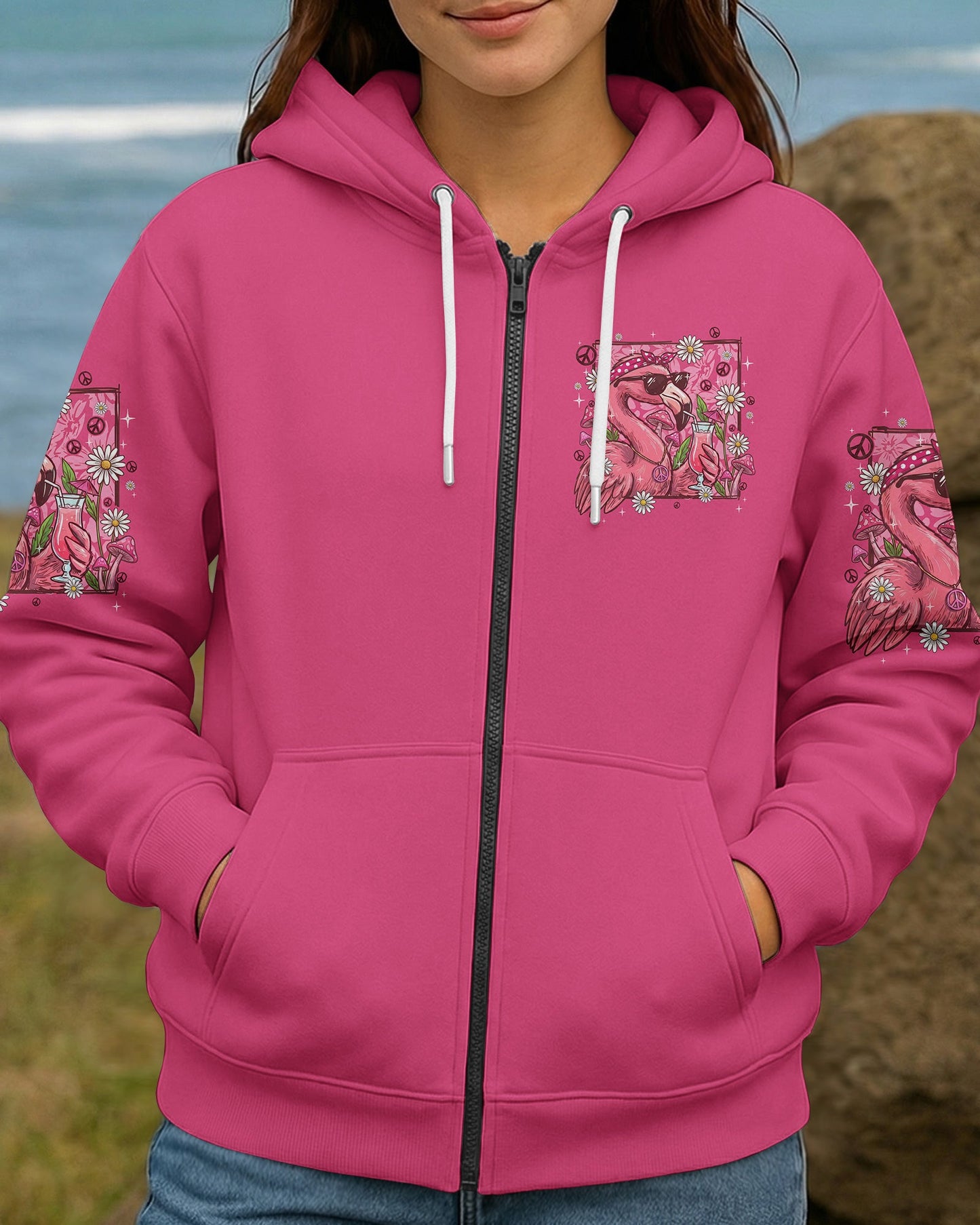 PRETTY IN PINK FLAMINGO ALL OVER PRINT - TYQY2206263