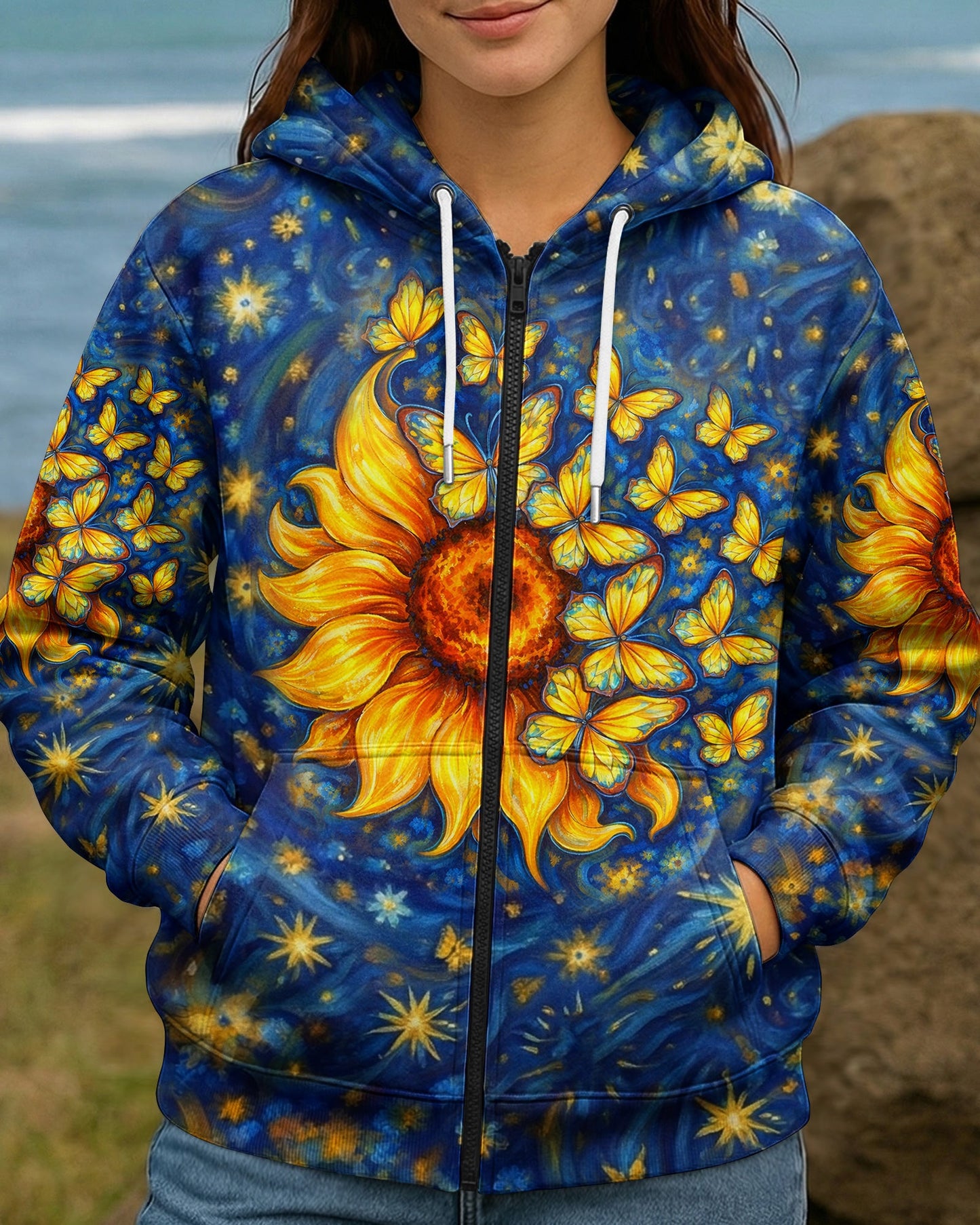 WHISPER WORDS OF WISDOM LET IT BE BUTTERFLY SUNFLOWER  ALL OVER PRINT - TLHN0704261