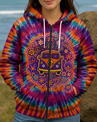 RUNNING AGAINST THE WIND BUS SWIRL ALL OVER PRINT   - TLTW2404263
