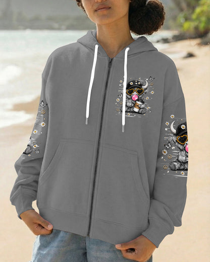 LITTLE BIT A HOT MESS COW ALL OVER PRINT  - TLHN1706264