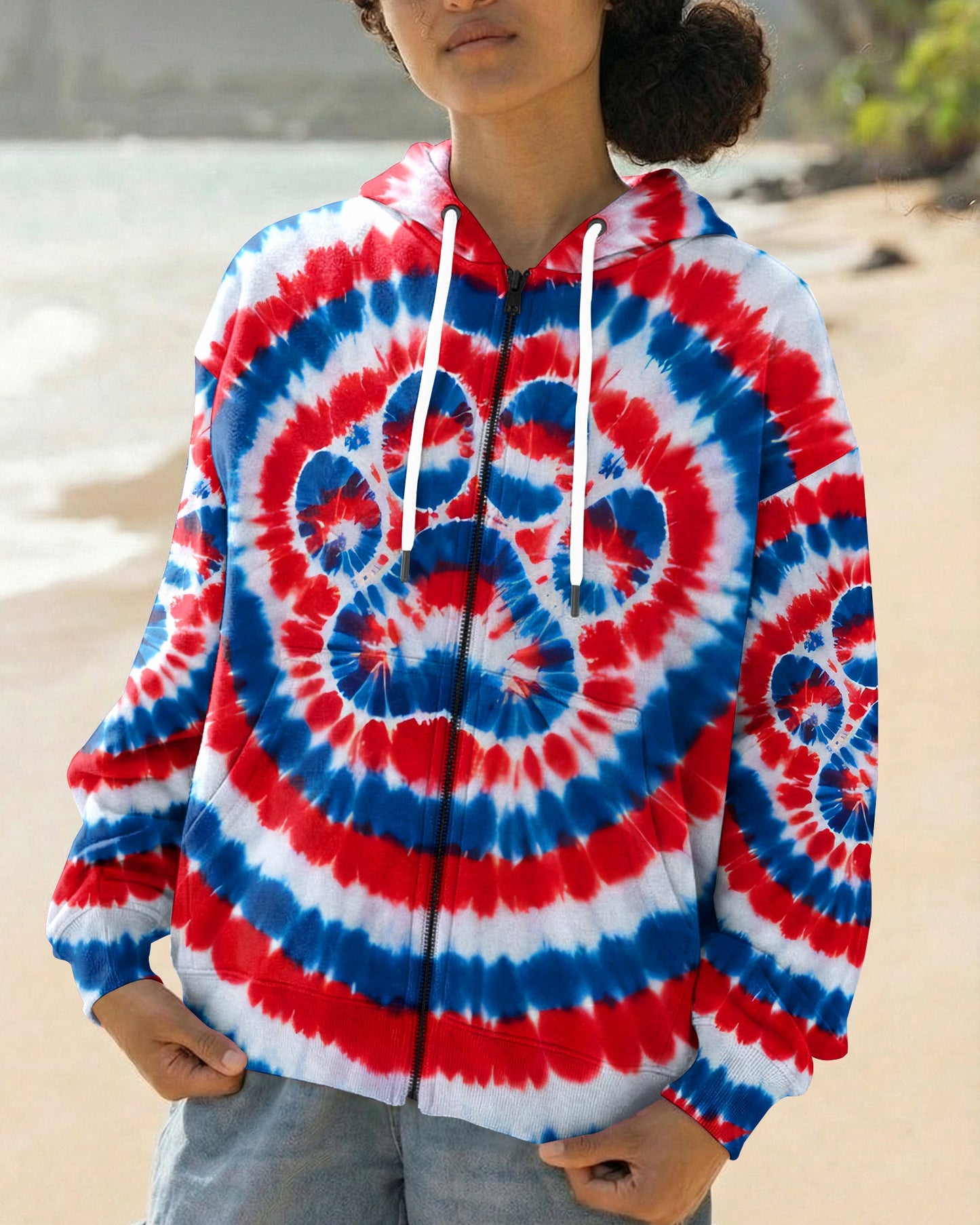 RED WHITE AND BLUE PAW ALL OVER PRINT - TYQY0104261