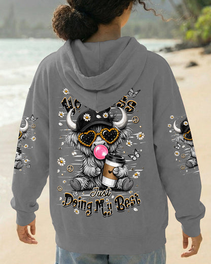 LITTLE BIT A HOT MESS COW ALL OVER PRINT  - TLHN1706264
