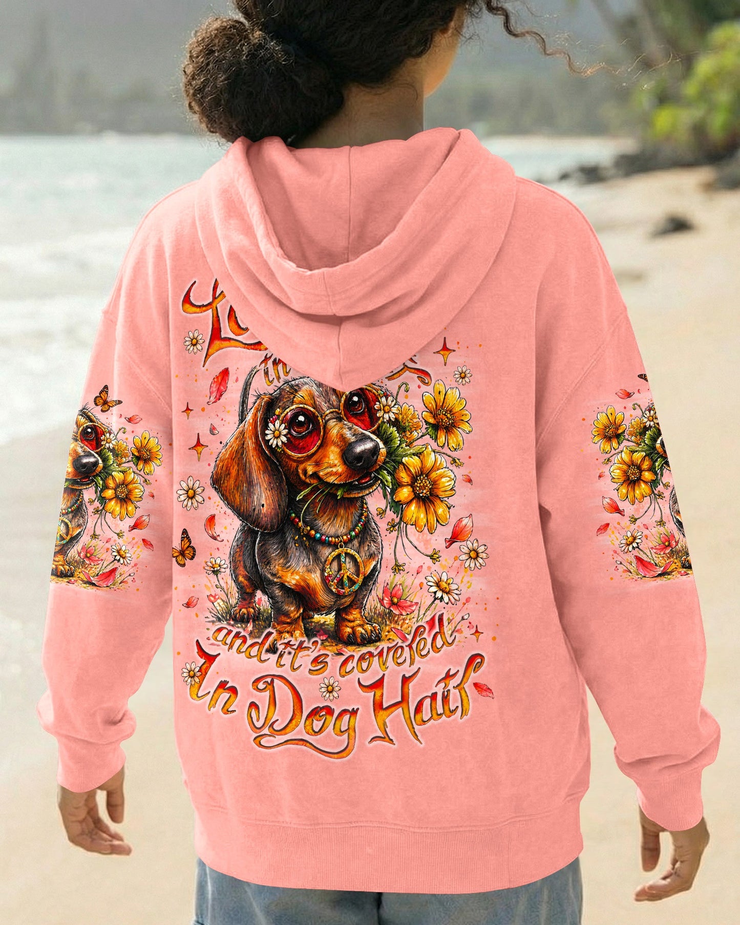 LOVE IS IN THE AIR DACHSHUND DOG ALL OVER PRINT   - TLNO0405261