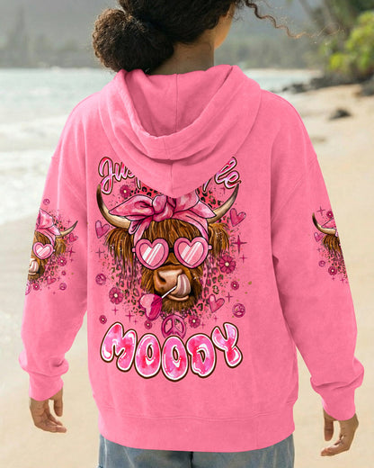 JUST A LITTLE MOODY COW ALL OVER PRINT - TYPQ0505262