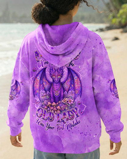 ASSUMING I'M JUST AN OLD LADY DRAGON ALL OVER PRINT   - TLHG0804262