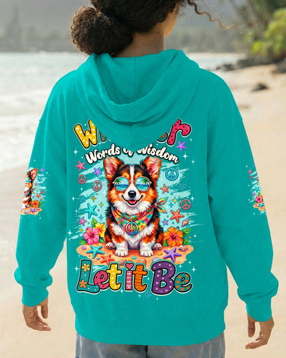 WHISPER WORDS OF WISDOM LET IT BE CORGI BEACH DOG ALL OVER PRINT - TYQY0405261