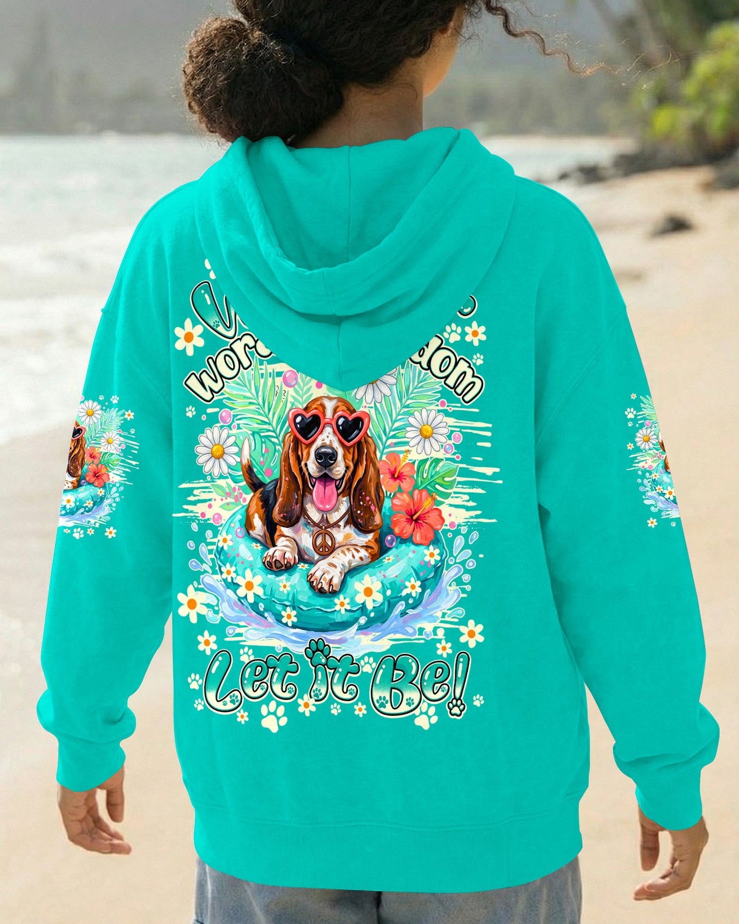 WHISPER WORDS OF WISDOM LET IT BE BASSET HOUND DOG ALL OVER PRINT - TY2904261